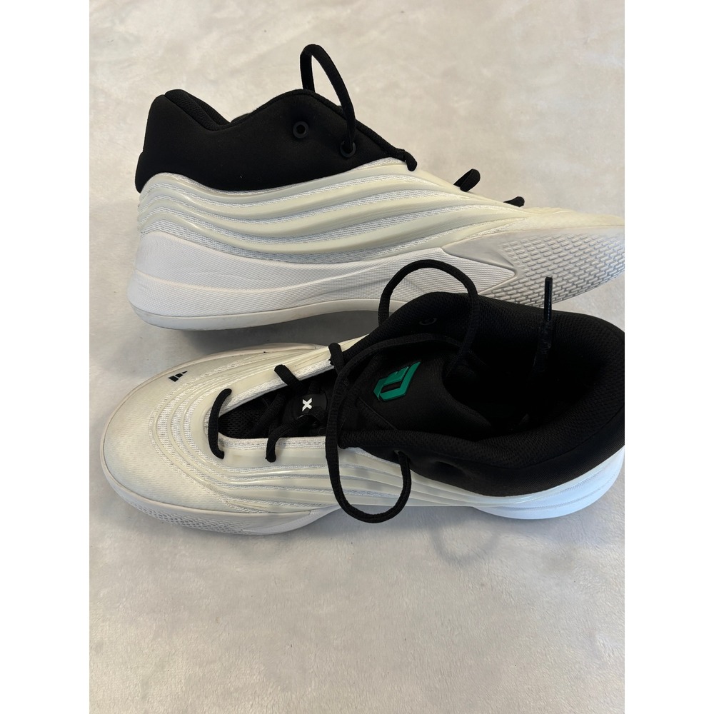 Adidas Dame 8 EXTPLY Basketball Shoes White Black Teal JP8637 Mens 6.5 Womens 8